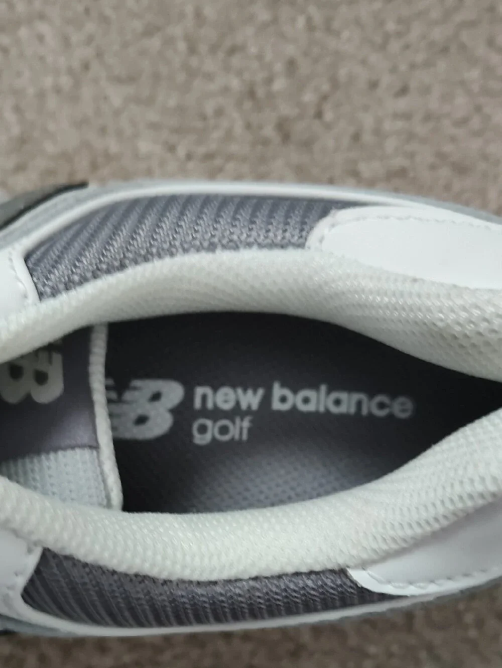 New Balance Light Gray and White Golf Sneaker